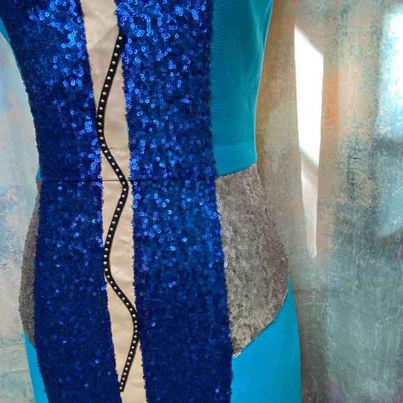 ๐Champagne & Strawberry - Anthro Anthropologie Sequin Mini Semi Formal Dress - Picture 5 of 15